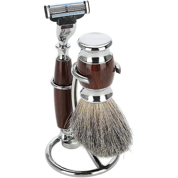 Barberkostholder, rustfri stålholder til barberkost til mænd