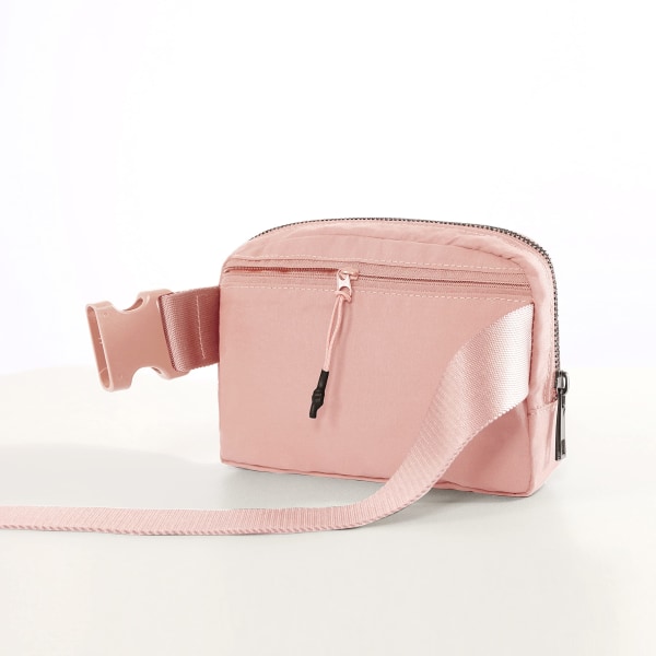Unisex bältesväska med justerbar rem Mini Fanny Bag, ljusrosa