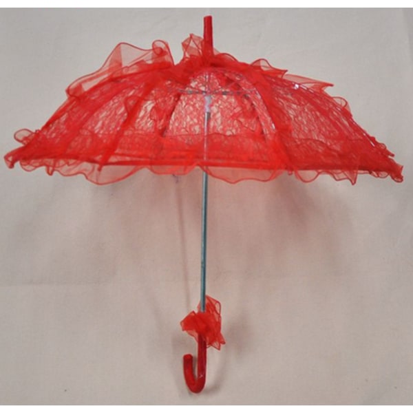 red lace umbrella, prop umbrella