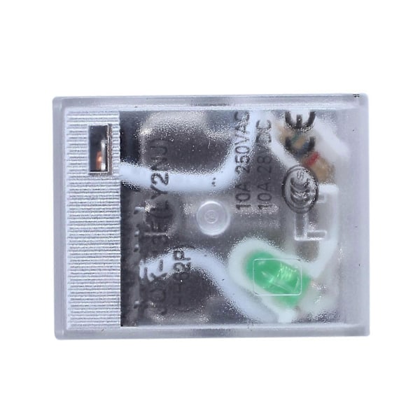 JQX-13F LY2 DC 12V Spolrelä med 8 stift, DPDT, Grön LED