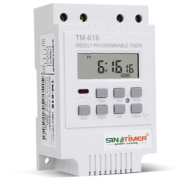 TM616W-2 30A 220V Relæ Timer Kontrol Timer Din Skinne Montering