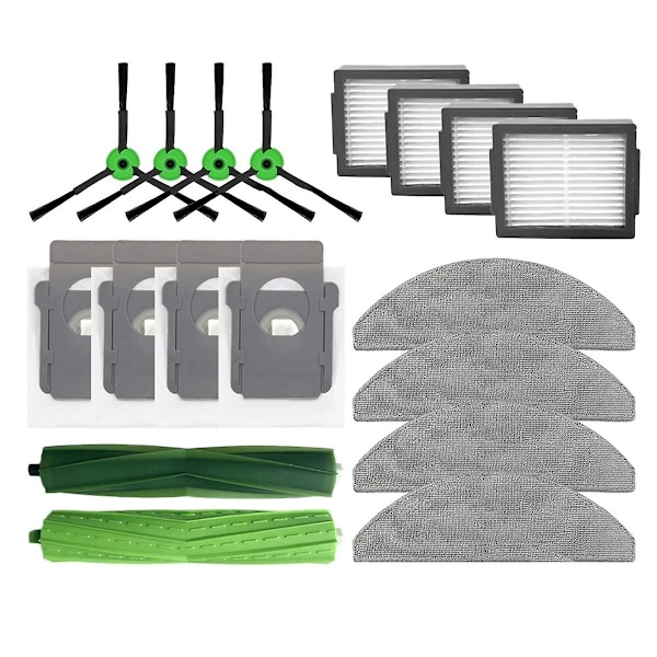 Reservedeler for Combo I5 / I5+ / J5 / J5+ robotstøvsuger - hovedbørste, sidebørste, HEPA-filter, moppeputer, støvposer