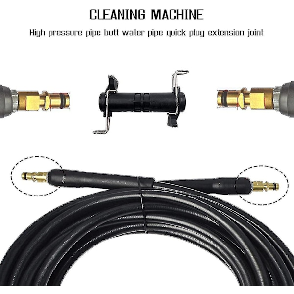 Ledningsadapter for skjøt, slange, vannrensing, høytrykksspyler, kompatibel med Karcher K2 K3 K4 K5 K6 K7