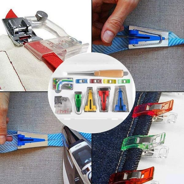 Syverktyg DIY Quilting Rolling Edging Tools med fållset - 6/12/18/25mm, 1 set