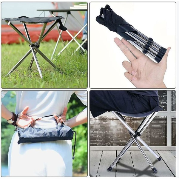 Sammenklappelig campingstol, bærbar campingstol med bæretaske, campingmøbler fiskestol