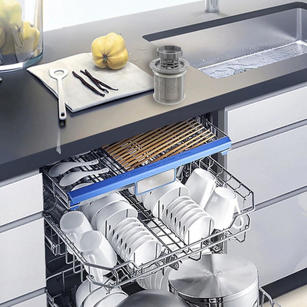 2-delt Opvaskemaskine Mesh Filter Sæt Grå Pp Kompatibel med Bosch Opvaskemaskine 427903 170740 Serie Repl