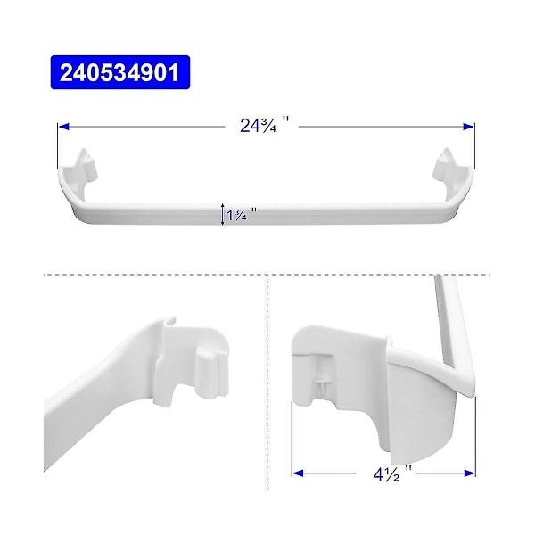 240534701 og 240534901 kjøleskap dørhylleholderstang for erstatter Ap3214631, Ps734936, Ap321463kk