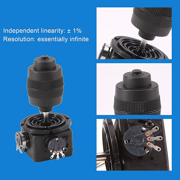 4-axlig Joystick Potentiometer Knappkontroll för -d400x-r4 10k 4d Tätat Rocker Potentiometer