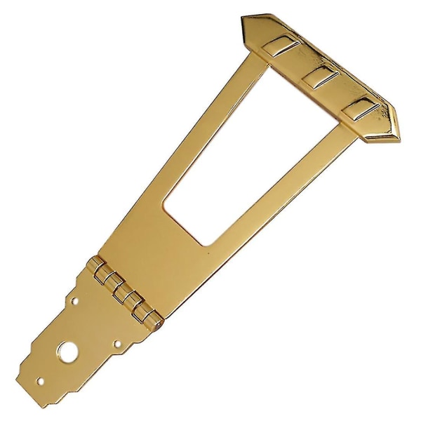 Kitara 6-kielinen Jazz Archtop Trapeze Tailpiece Bridge Yhteensopiva onttojen puolionttojen kitaran osien kanssa Gold