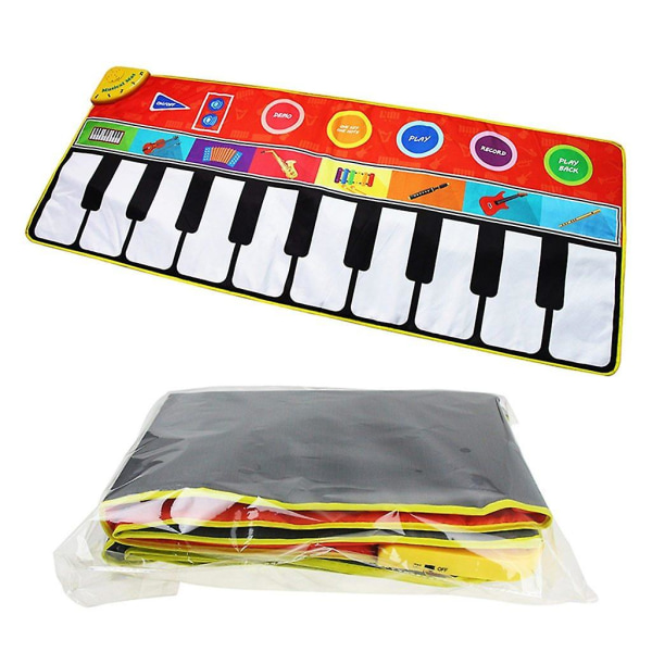 Barnmusikfilt Piano, fotsteg, multifunktion, musikinstrument