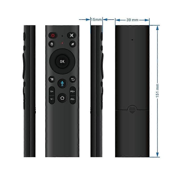 Q5+ Luftmus Bluetooth Stemmefjernkontroll for Smart TV Android Boks IPTV Trådløs 2.4G Stemmefjernkontroll