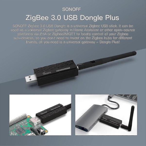 Zigbee 3.0 USB Dongle Plus, Ti Cc2652p Coordinator, Universal USB Zigbee Hub, Zigbee Gateway för hemassistent