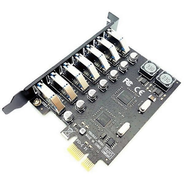 USB 3.0 PCI Express Adapter PCI E till 7 Portar USB 3 Adapterkort (VIA)