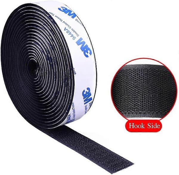2 Ruller Borrelås, 3M Selvklebende Strips (20mm*3m)