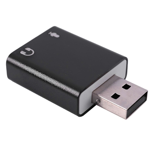7.1-kanals USB-lydkort i aluminiumslegering, eksternt lydkort for datamaskin, USB7.1 lydkort, analog lyd