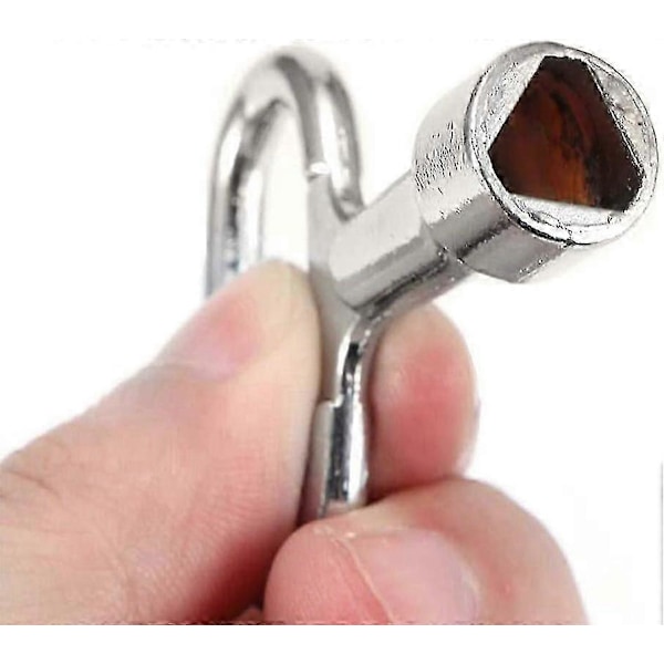 4 st Metall Triangelformade Universalnycklar för Gas-Vatten-Elmätarkontroll, Skåp & Radiatorboxar