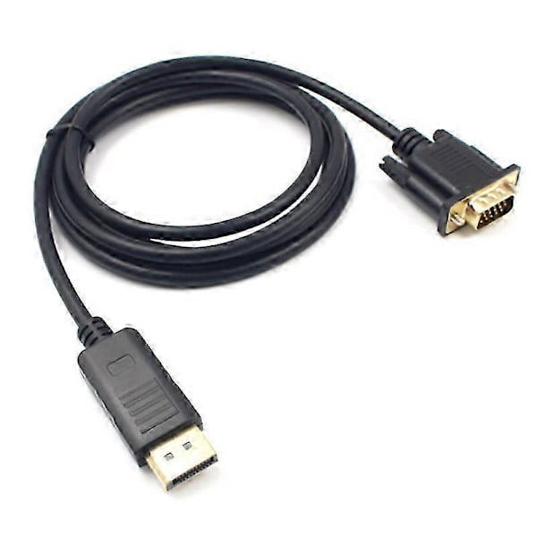 1,8 m DisplayPort DP - VGA urosadapterikaapeli kullattu johto UniversalP20211224184