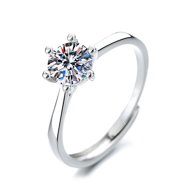 Bling Zircon Ring Set 4-pack Silver