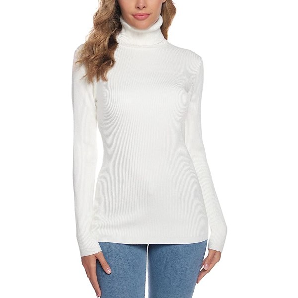 Dame rullekrave strikket sweater Anbefalet XL165cm
