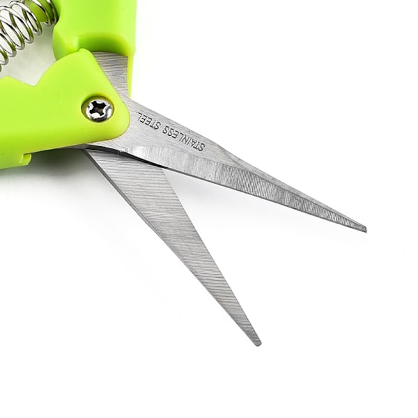 Multifunksjonell rett hode sklisikker økonomisk hage beskjæringssaks - grønn, 16,5*4,5cm, 1 stk