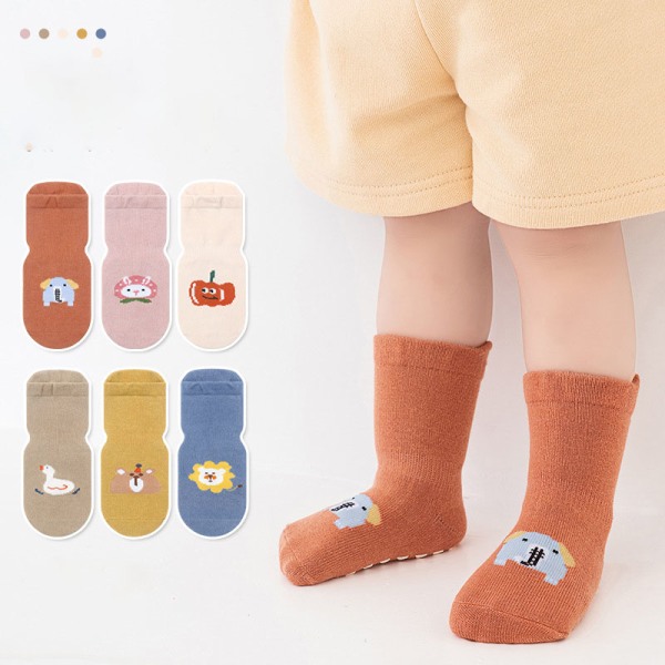 Lasten baby sukat liukumattomat sukat taaperoille liukumattomat puuvillasukat lahja ryömittävät sukat 1-3v.