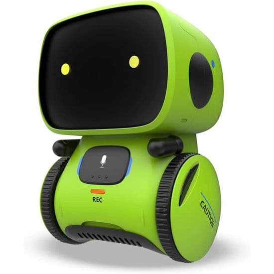 Intelligent robot for children touch control - voice control - interactive toy - green