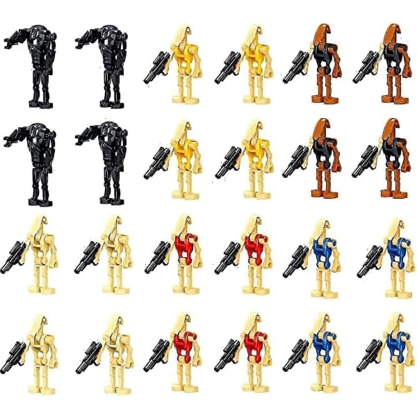 24 stk Star Wars Battle Droids byggeklodser sæt mini actionfigurer Dukkesamling Legetøj Dekoration Fødselsdagsgave