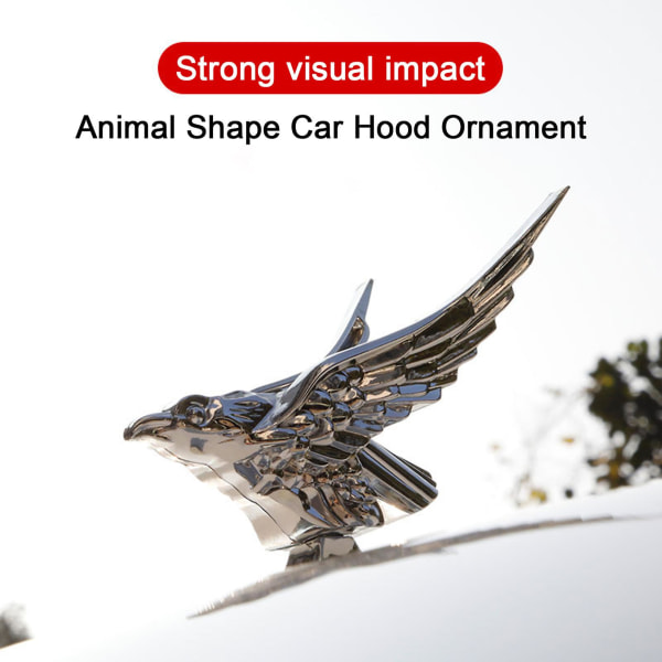 3D Eagle bilpanserpynt selvklebende kult universal bilmotorbiler frontpanser dyredekorasjon bilrekvisita