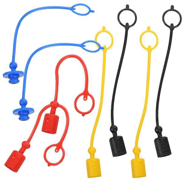 4 Set Hydrauliska Kopplingsskydd Rör Snabbkoppling Koppling Dammskydd