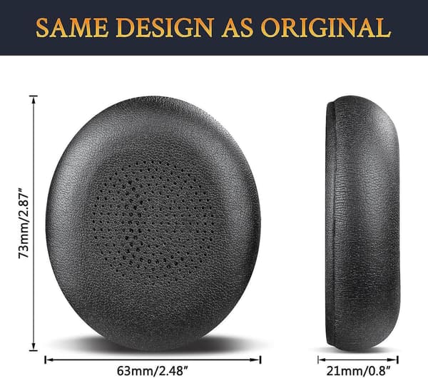 Utskiftbare øreputer til Jabra Evolve2 65 (65ms 65uc Usb)/evolve2 40 (40uc 40ms Usb)/elite 45h trådløst hodesett