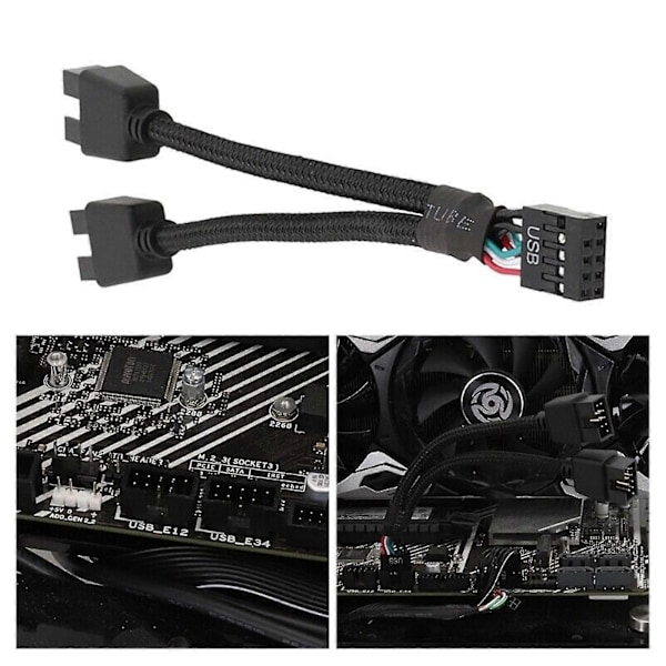 Emolevyn USB 2.0 9-nastainen liitin 1-2 laajennushubijakaja-adapterimuunnin Js
