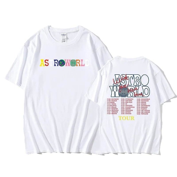 Herre Oversized T-skjorte Herre Dame1:1-bokstavtrykk T-skjorter Hip Hop Streetwear Kanye West Astroworld T-skjorte Dark gray S