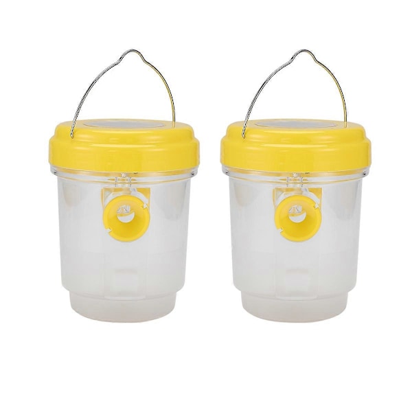 2-pack Solcellsdriven getingfälla för utomhusbruk, getingfångare med ljus för bålgetingar, getingar, bin