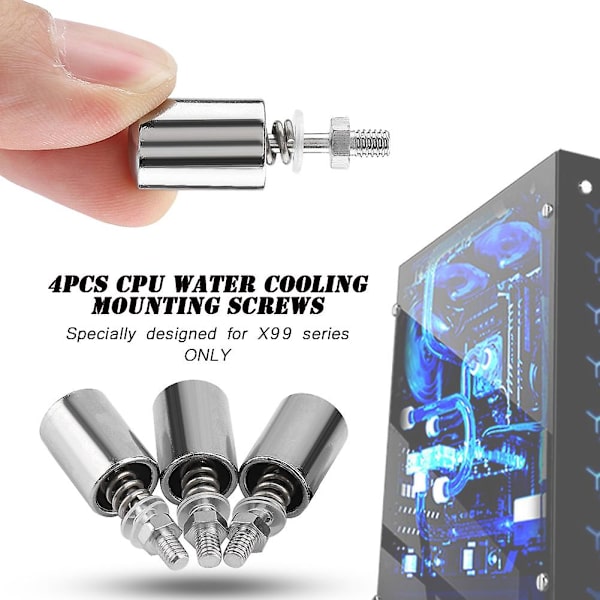 2011 CPU Radiator Varmeafledning Monteringsskruer - 4 Pakke til Vandkøling