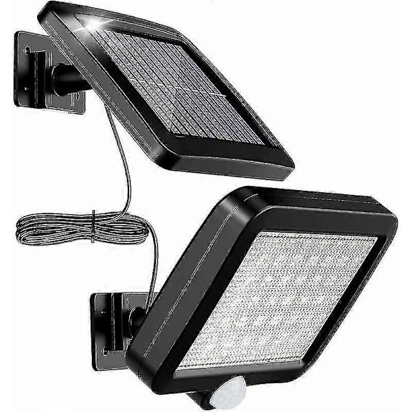 Solcellelampe udendørs med 56 LED bevægelsessensorer, IP65 vandtæt solcellehavelampe 120 med 5m kabel [Energiklasse A++]