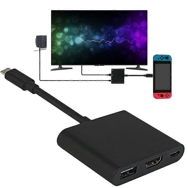 1080P 4K HDMI-sovitin USB-C HDMI-muuntimelle Type-C Hub -sovitin HDMI-sovitin Switch USB-C HDMI:lle