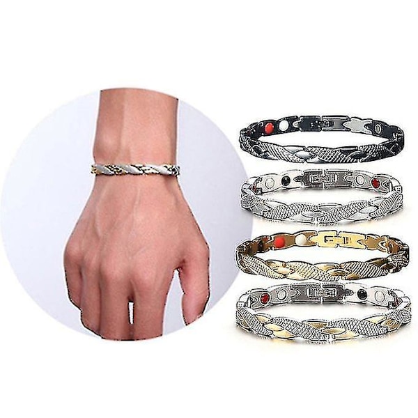 Magnetarmbånd med Dragemønster Magnetisk Terapi Design Komfortabel Smuk Elegant Sundhedspleje Funktion 1 stk -ACGIV