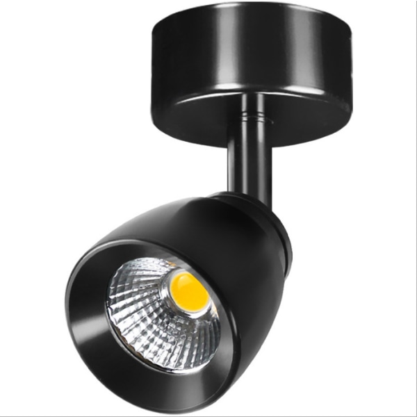 LED liten spotlight tak cob mini vägglampa 3w svart varmljus 3f8d | Fyndiq