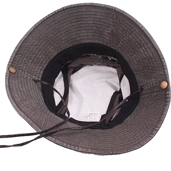 THENICE Unisex bomuldssolhætte Outdoor Bucket Mesh Boonie Hat-ArmyGreen