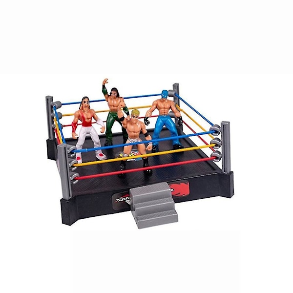 Wrestling Leksaker Set - Rolig Wrestler Warrior Fighting Ring för Barn