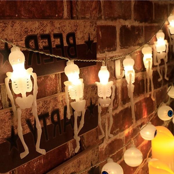 Halloween fladdermuslampor, pumpa fladdermus dekorativa lampor, 20 LED Halloween dekorationslampor, Halloween ljusslingor Style 3