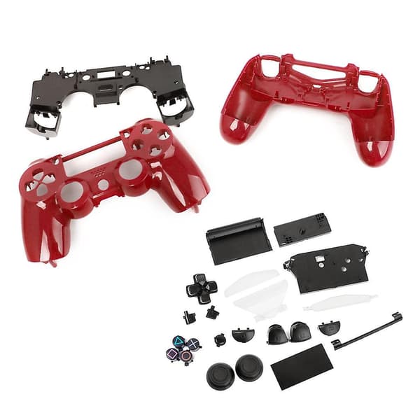 Full Housing Shell Case Knappersättningsdel för Sony PS4 Vit