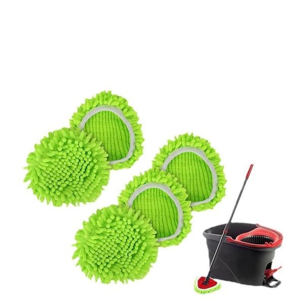 5-pakning egnet for Vileda/O-Cedar Easywring spinmopp erstatningshode, chenille moppekluttrekk, mopphode