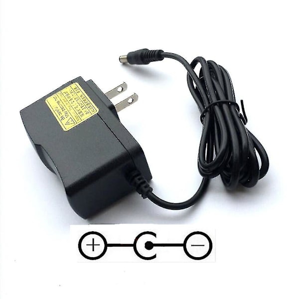 9v 1000ma 1a AC-adapterladdare 9v omkopplad strömförsörjning för gitarrfotpedal effektadapter omvänd polaritet negativ inuti