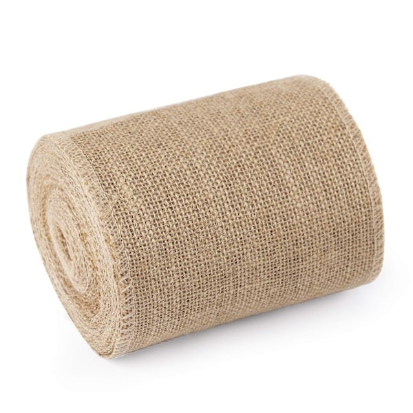 15 cm bred hessian stoff - rustikk båndrull for gaver, dekorasjon, DIY, håndlagde håndverk, 10 meter