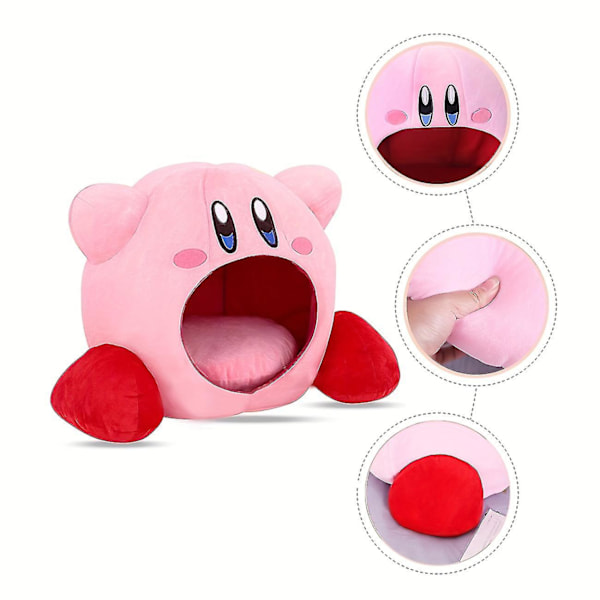 Kirby Spillperiferi Inhalerbart Nap Hodebånd Pute Rosa Hatt Plysj Leke Guanguan