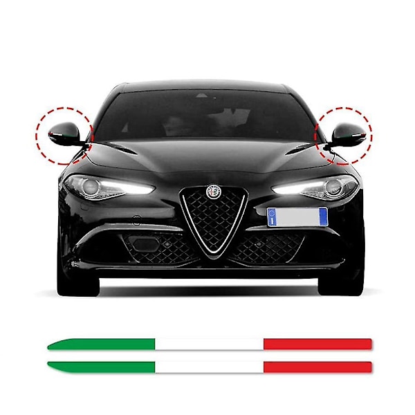 2 kpl Autonpeilin Italia-tyyliset tarrat Autotarvikkeet Alfa Romeo Giulia 147 156 159 Mito Stelvio Sportiva Giulietta
