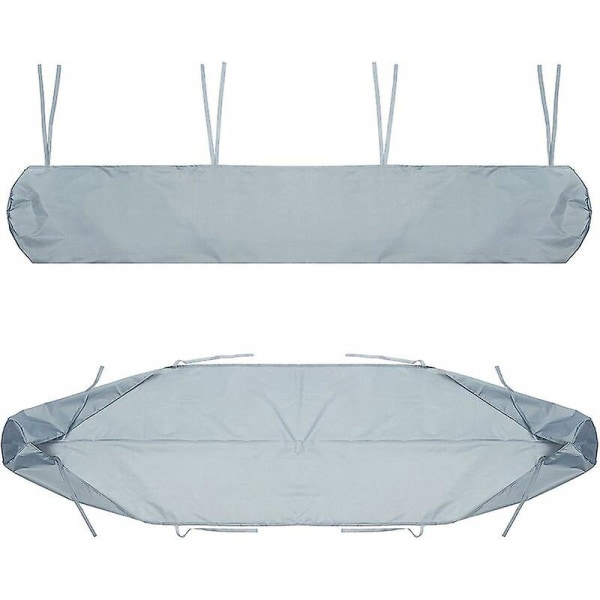 Støvtæt markisebeskytter, solskærmsmarkisebeskyttende forteltpose, med snøre, til udendørs haveterrasse (størrelse: 2,5 m, farve: grå)