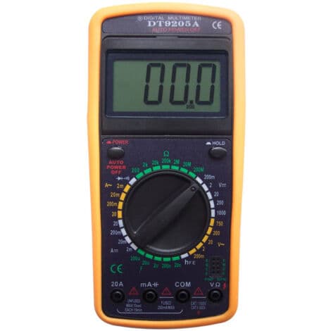 Profesjonell Digital Multimeter Tester Pro Med Kabler Dt9205a