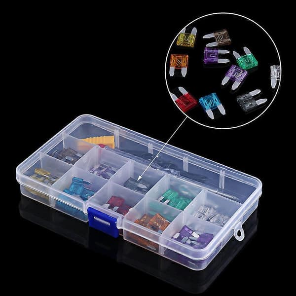 100st 2A-35A Sortiment Mini Bladsäkring Set Kit För Bil Lastbil SUV